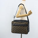 Christian Dior Trotter Canvas Shoulder Bag Navy Silver Auth ARZ611-24
