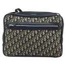 Christian Dior Trotter Canvas Shoulder Bag Navy Silver Auth ARZ611-13