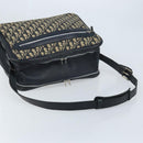 Christian Dior Trotter Canvas Shoulder Bag Navy Silver Auth ARZ611-7