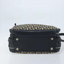 Christian Dior Trotter Canvas Shoulder Bag Navy Silver Auth ARZ611-5