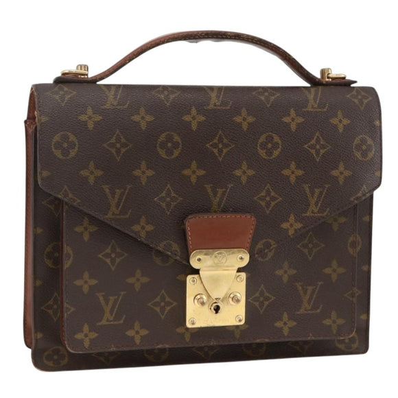 LOUIS VUITTON Monogram Monceau 28 Hand Bag 2way M51185 LV Auth ARZ613