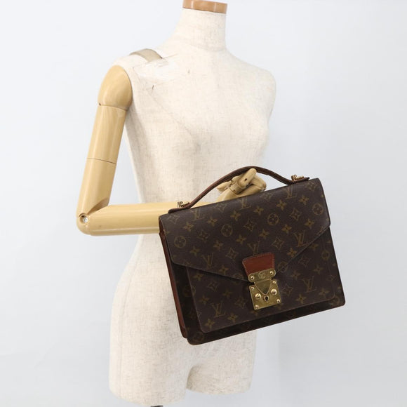 LOUIS VUITTON Monogram Monceau 28 Hand Bag 2way M51185 LV Auth ARZ613