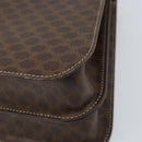 CELINE Macadam Canvas Hand Bag PVC 2way Gold Brown Auth ARZ616A-16