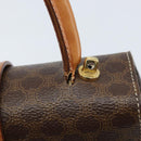 CELINE Macadam Canvas Hand Bag PVC 2way Gold Brown Auth ARZ616A-10