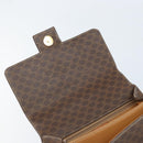 CELINE Macadam Canvas Hand Bag PVC 2way Gold Brown Auth ARZ616A-19