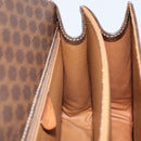 CELINE Macadam Canvas Hand Bag PVC 2way Gold Brown Auth ARZ616A-20