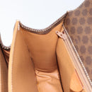 CELINE Macadam Canvas Hand Bag PVC 2way Gold Brown Auth ARZ616A-21