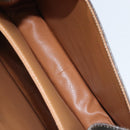 CELINE Macadam Canvas Hand Bag PVC 2way Gold Brown Auth ARZ616A-24