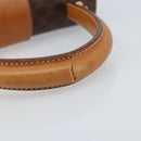 CELINE Macadam Canvas Hand Bag PVC 2way Gold Brown Auth ARZ616A-8
