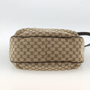 GUCCI GG Canvas Web Sherry Line Shoulder Bag 2way Beige Gold 296851 Auth ARZ642-5