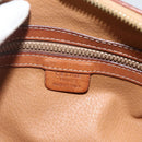CELINE Macadam Canvas Hand Bag PVC Leather Brown Gold Auth ARZ645-15