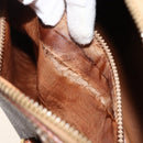 CELINE Macadam Canvas Hand Bag PVC Leather Brown Gold Auth ARZ645-21