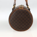 CELINE Macadam Canvas Hand Bag PVC Leather Brown Gold Auth ARZ645-5