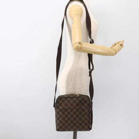 LOUIS VUITTON Damier Ebene Olaf PM Shoulder Bag N41442 LV Auth ARZ646