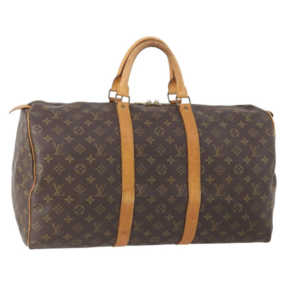 LOUIS VUITTON Monogram Keepall 50 Boston Bag M41426 LV Auth ARZ655