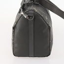 LOUIS VUITTON Damier Carbon Keepall Bandouliere 45 Bag Black N41324 Auth ARZ658-3