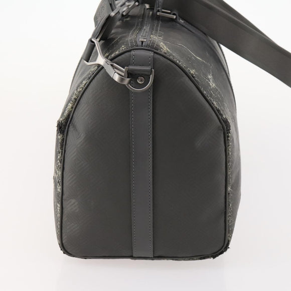 LOUIS VUITTON Damier Carbon Keepall Bandouliere 45 Bag Black N41324 Auth ARZ658