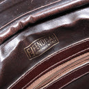 FENDI Zucca Canvas Shoulder Bag Black Brown Auth ARZ659-16