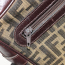 FENDI Zucca Canvas Shoulder Bag Black Brown Auth ARZ659-22