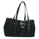 PRADA Shoulder Bag Nylon Black Silver Auth ARZ662V-1