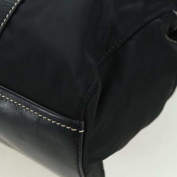 PRADA Shoulder Bag Nylon Black Silver Auth ARZ662V