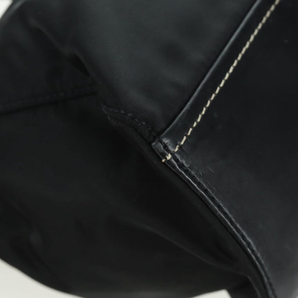 PRADA Shoulder Bag Nylon Black Silver Auth ARZ662V