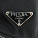 PRADA Shoulder Bag Nylon Black Silver Auth ARZ662V-14