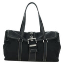 PRADA Shoulder Bag Nylon Black Silver Auth ARZ662V-2