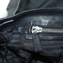 PRADA Shoulder Bag Nylon Black Silver Auth ARZ662V-22