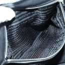 PRADA Shoulder Bag Nylon Black Silver Auth ARZ662V-23