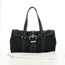 PRADA Shoulder Bag Nylon Black Silver Auth ARZ662V-26