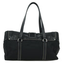 PRADA Shoulder Bag Nylon Black Silver Auth ARZ662V-3