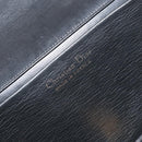 Christian Dior Chain Shoulder Bag Leather Black Gold Auth ARZ665A-16