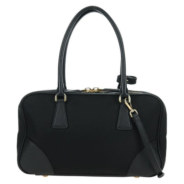 PRADA Hand Bag Nylon 2way Gold Black 1BB115 Auth ARZ666SAM - 0