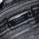 PRADA Umhängetasche Nylon Schwarz Silber Auth ARZ672A-18