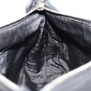 PRADA Umhängetasche Nylon Schwarz Silber Auth ARZ672A-19
