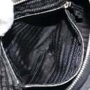 PRADA Umhängetasche Nylon Schwarz Silber Auth ARZ672A-22
