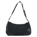 PRADA Umhängetasche Nylon Schwarz Silber Auth ARZ672A-2