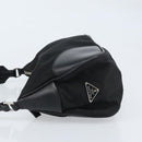 PRADA Umhängetasche Nylon Schwarz Silber Auth ARZ672A-4