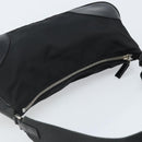PRADA Umhängetasche Nylon Schwarz Silber Auth ARZ672A-6