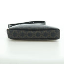 CELINE Triomphe Medium Messenger bag Shoulder Bag PVC Black Gold Auth ARZ678SAM-5