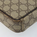 GUCCI GG Supreme Shoulder Bag PVC Beige Silver 122754 Auth ARZ682A-11