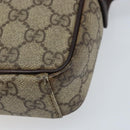 GUCCI GG Supreme Shoulder Bag PVC Beige Silver 122754 Auth ARZ682A-12