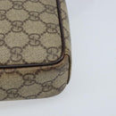 GUCCI GG Supreme Shoulder Bag PVC Beige Silver 122754 Auth ARZ682A-13