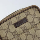 GUCCI GG Supreme Shoulder Bag PVC Beige Silver 122754 Auth ARZ682A-14