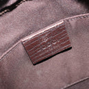 GUCCI GG Supreme Shoulder Bag PVC Beige Silver 122754 Auth ARZ682A-16