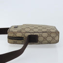 GUCCI GG Supreme Shoulder Bag PVC Beige Silver 122754 Auth ARZ682A-5