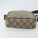 GUCCI GG Supreme Shoulder Bag PVC Beige Silver 122754 Auth ARZ682A-9
