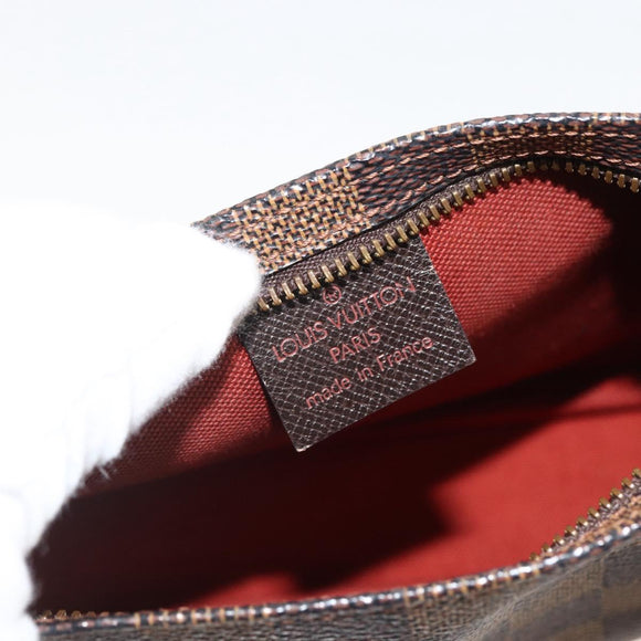 LOUIS VUITTON Damier Ebene Kosmetiktasche N51982 LV Auth ARZ687A