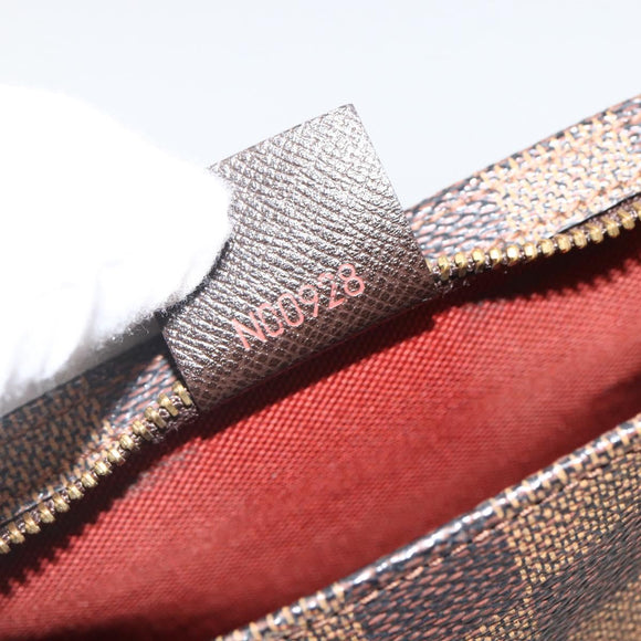 LOUIS VUITTON Damier Ebene Kosmetiktasche N51982 LV Auth ARZ687A